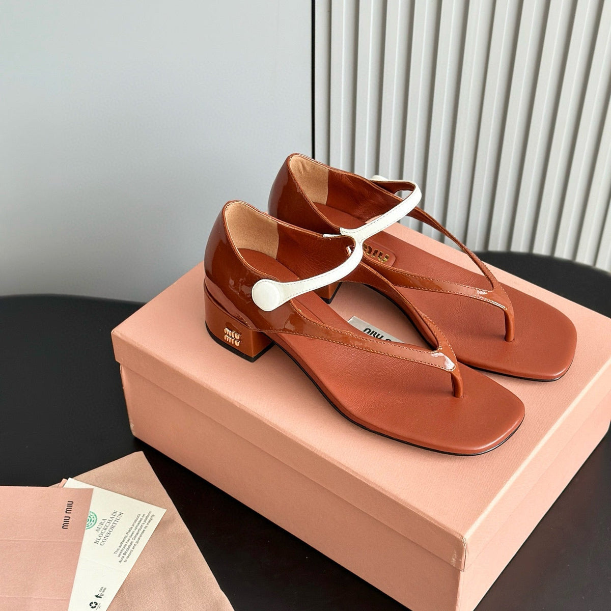 Shoes- Miu M Thong Sandals Luxury Lifestyle Designer Footwear