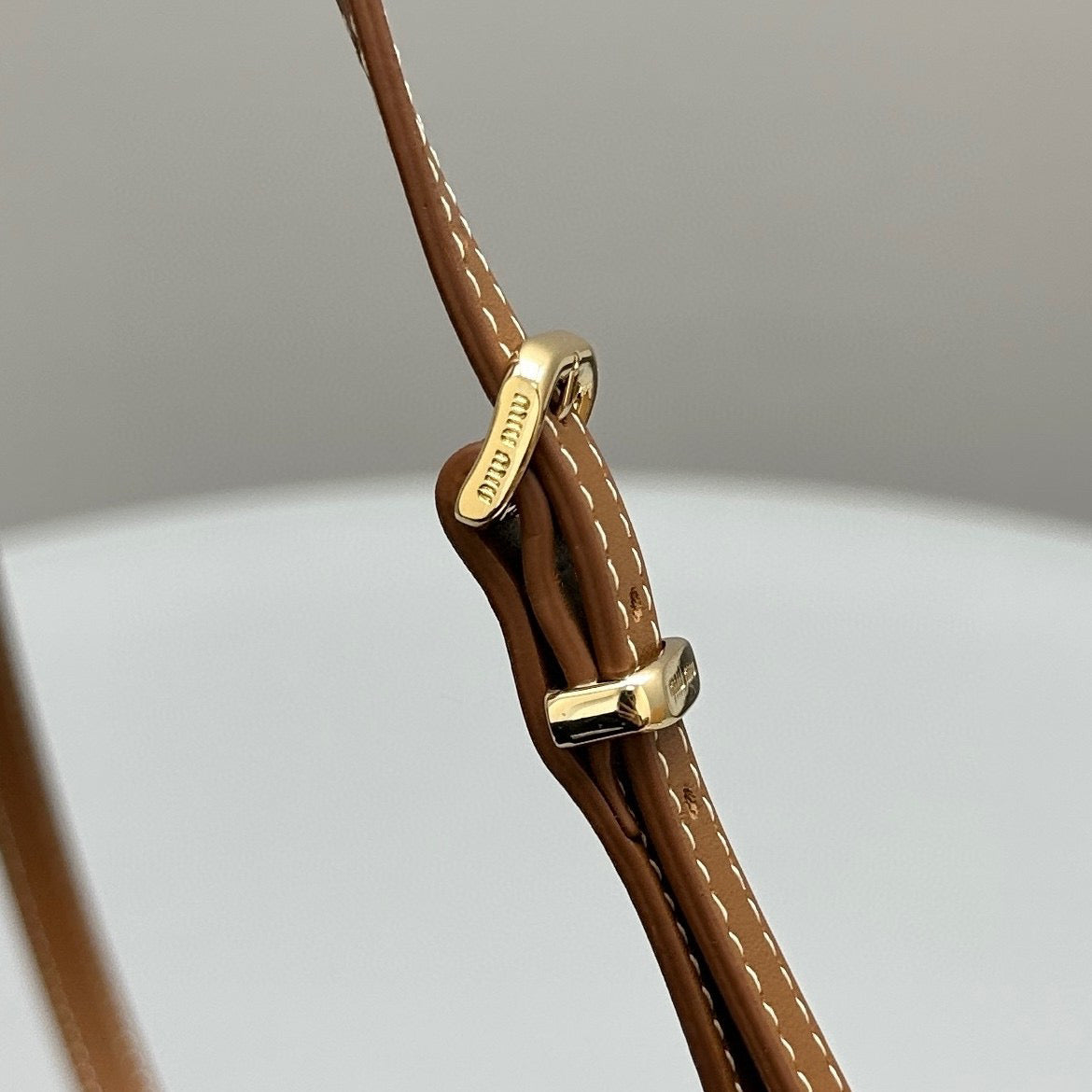 Wallets- Miu M Shoulder Strap Wallet Compact Luxury Card Wallet