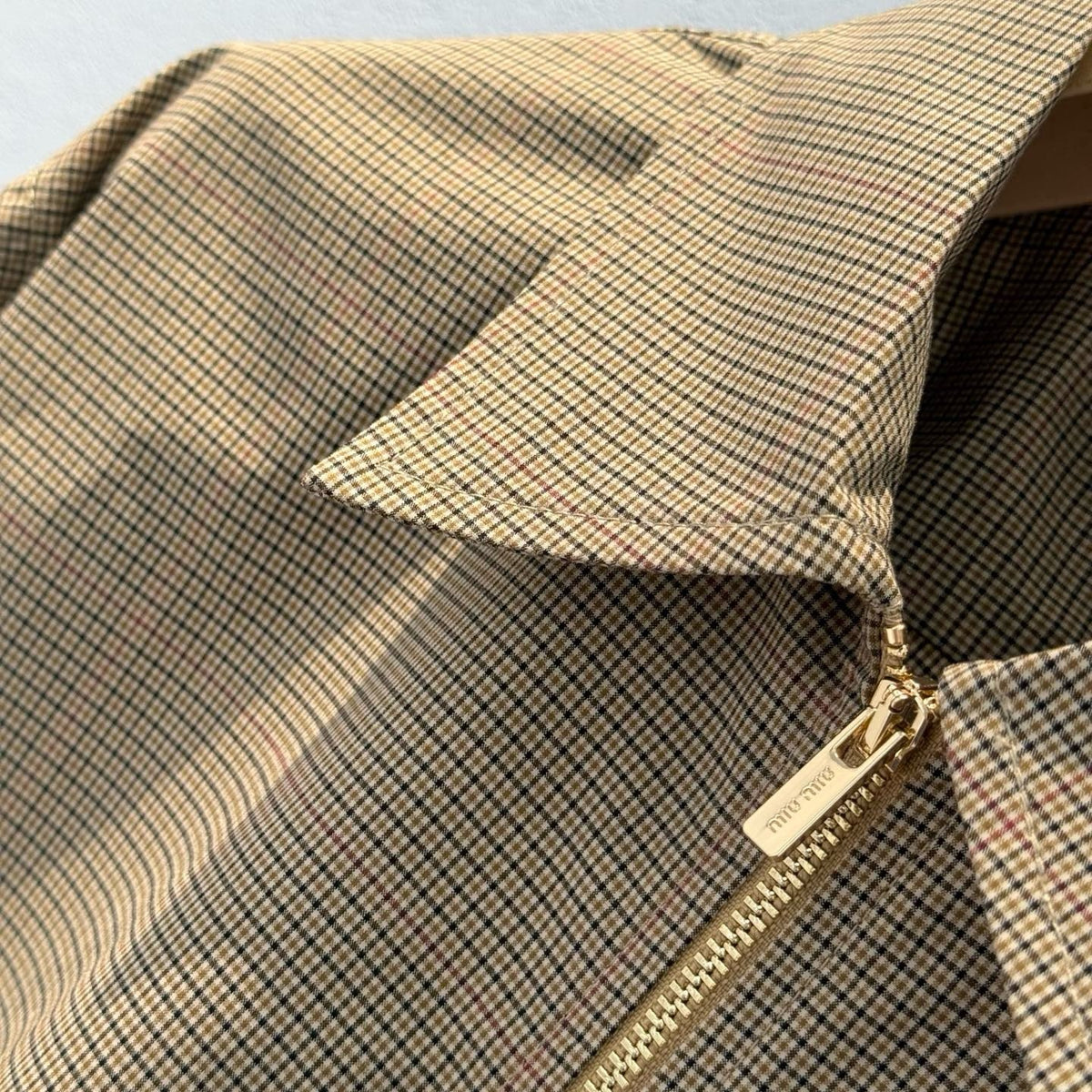 Tops- Miu M Zip Shirt Elegant Everyday Designer Top