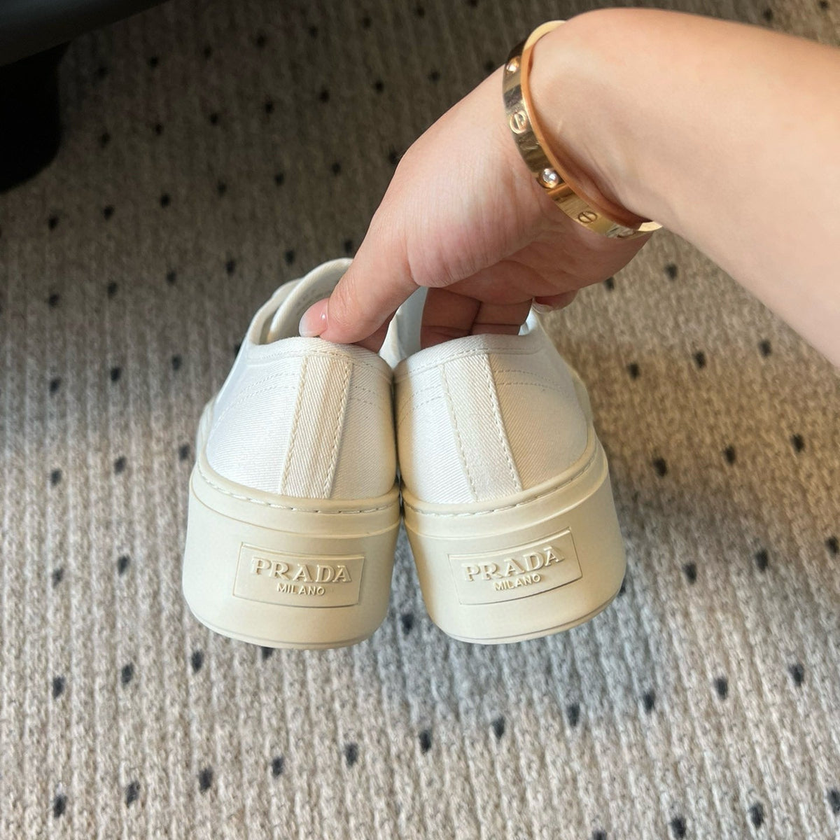Shoes- Pd Fabric Sneakers Premium Designer Casual Shoes