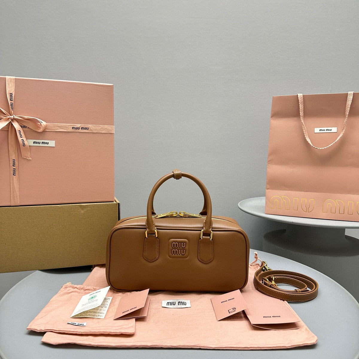 Bags- Miu M Arcadie Bag Luxury Designer Leather Handbag