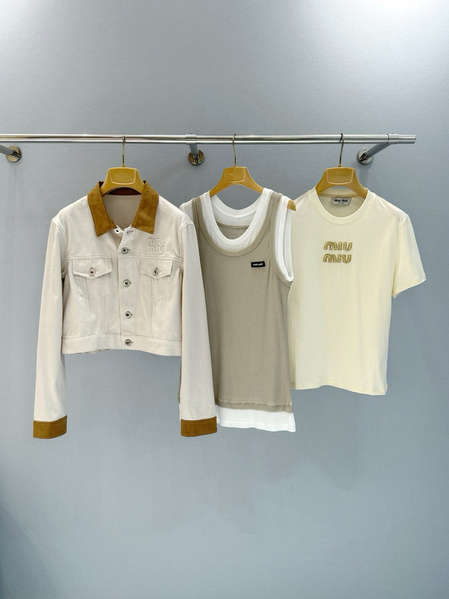 T-Shirts- Miu M T-shirt Premium Designer Cotton T-Shirt