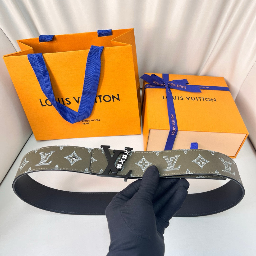 Louis Vuitton Belts- Louis Vuitton Lou Belt 4.0 Cm Premium Leather Designer Belt