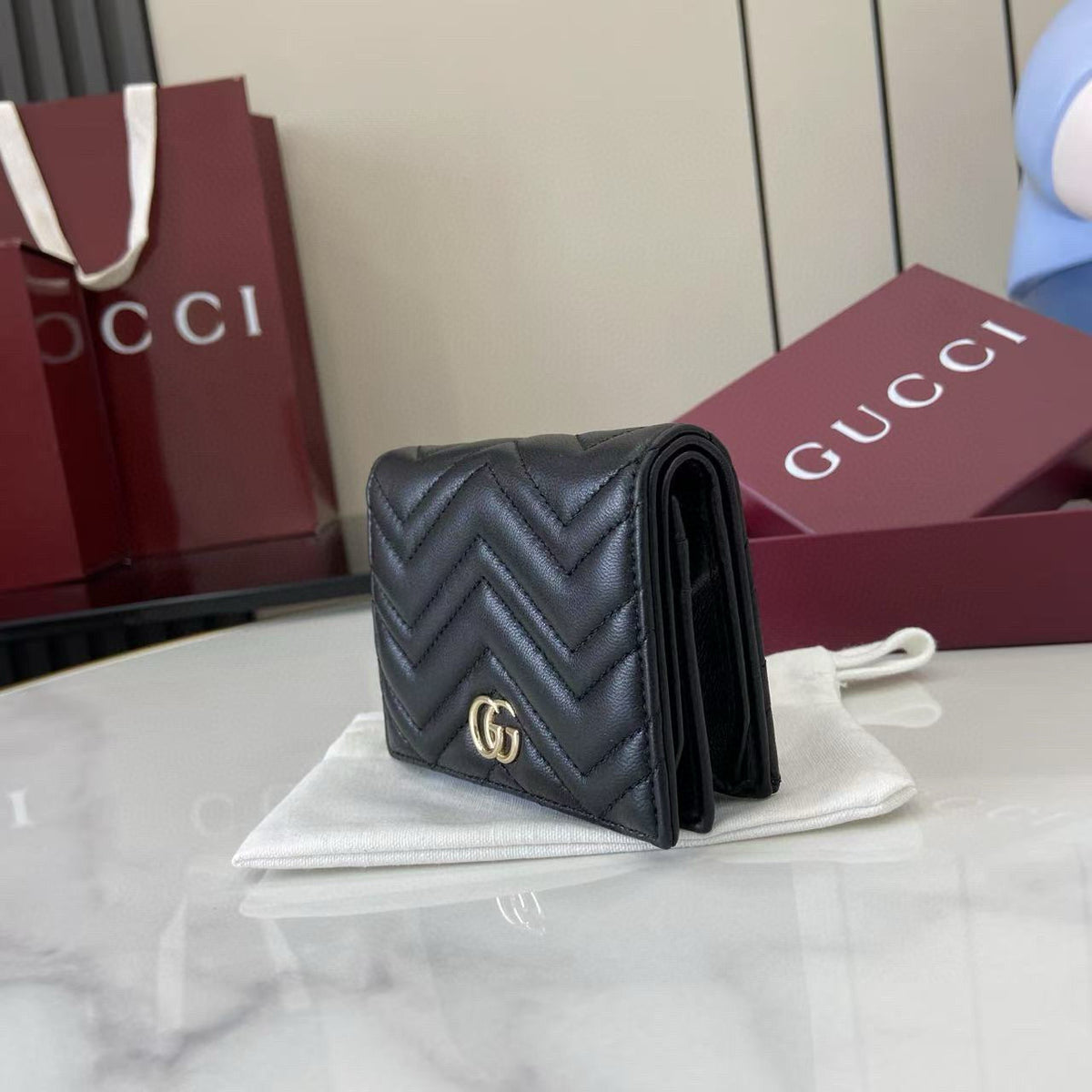 Gucci Wallets- Gucci Marmont Small Wallet Premium Leather Designer Wallet