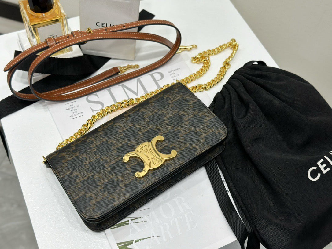 Bags- Cel Multipochette In Triomphe Canvas Bag Luxury Designer Leather Handbag