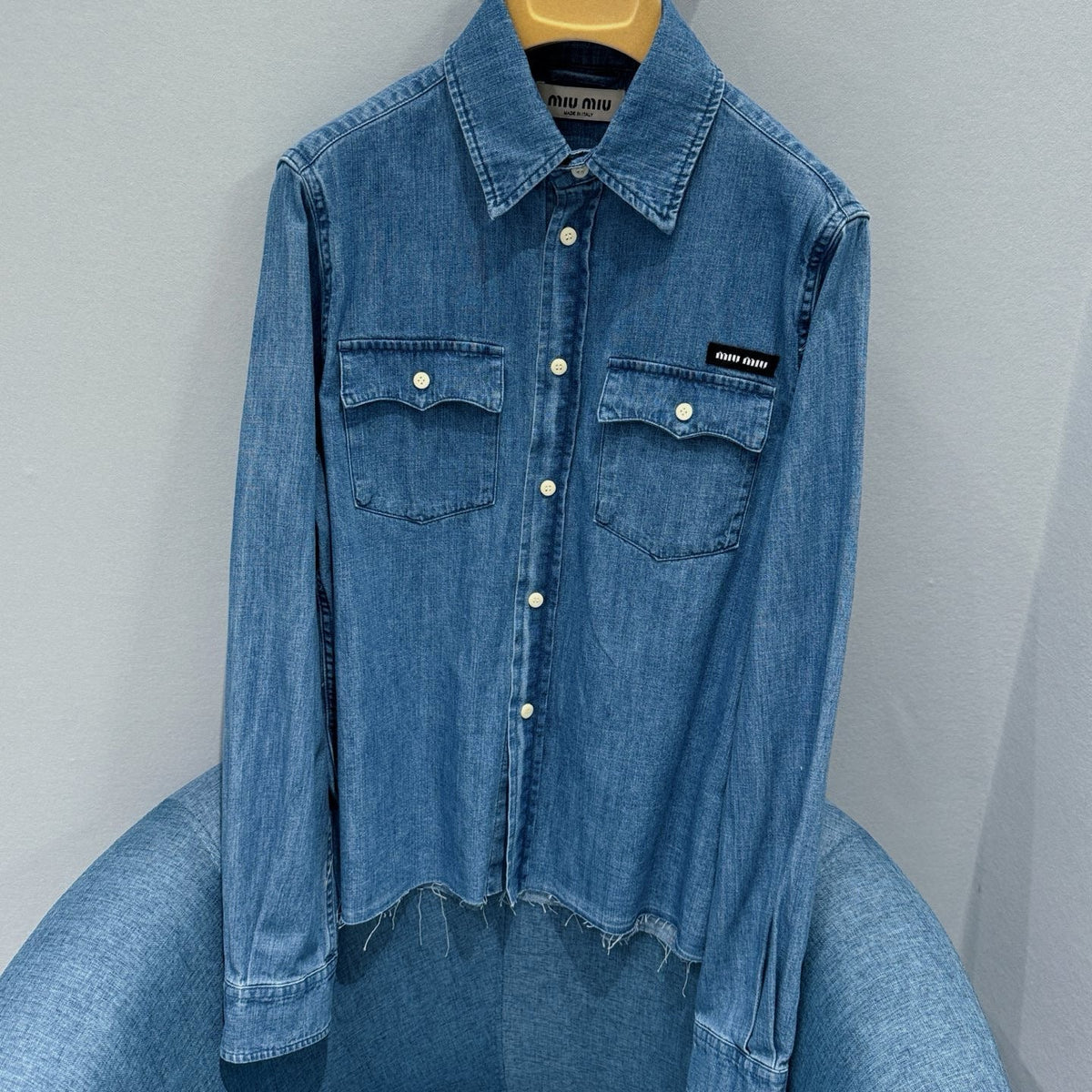 Tops- Miu M Denim Shirt Premium Designer Casual Top