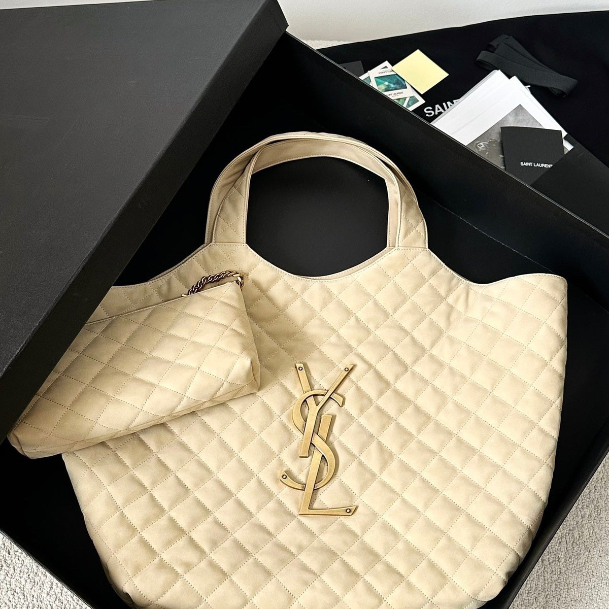 Saint Laurent Wallets- Saint Laurent Icare Maxi Shopping Bag Compact Luxury Card Wallet