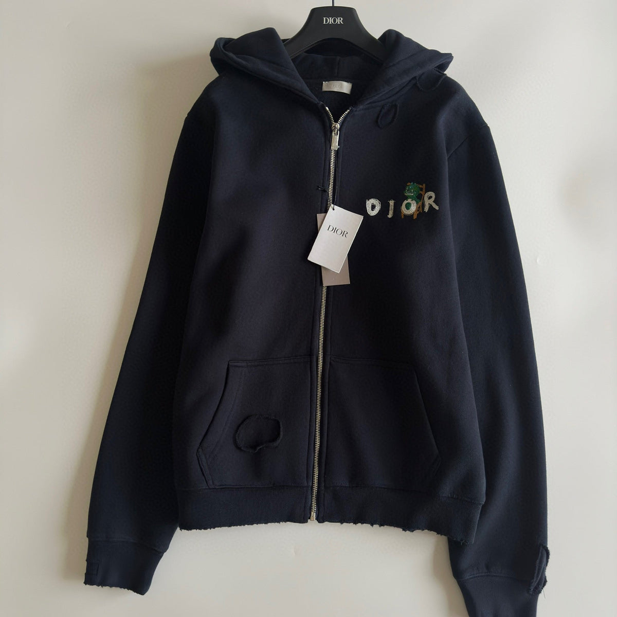 Dior Hoodies- Dior Zip Hoodie Premium Designer Casual Hoodie
