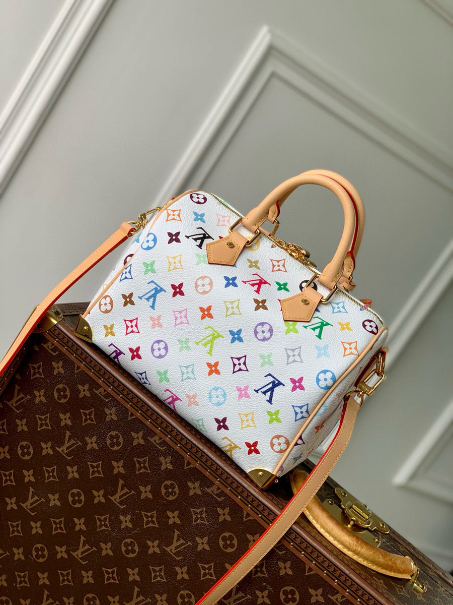 Louis Vuitton Bags- Louis Vuitton Lou x Murakami Speedy 25 Bag Luxury Designer Leather Handbag