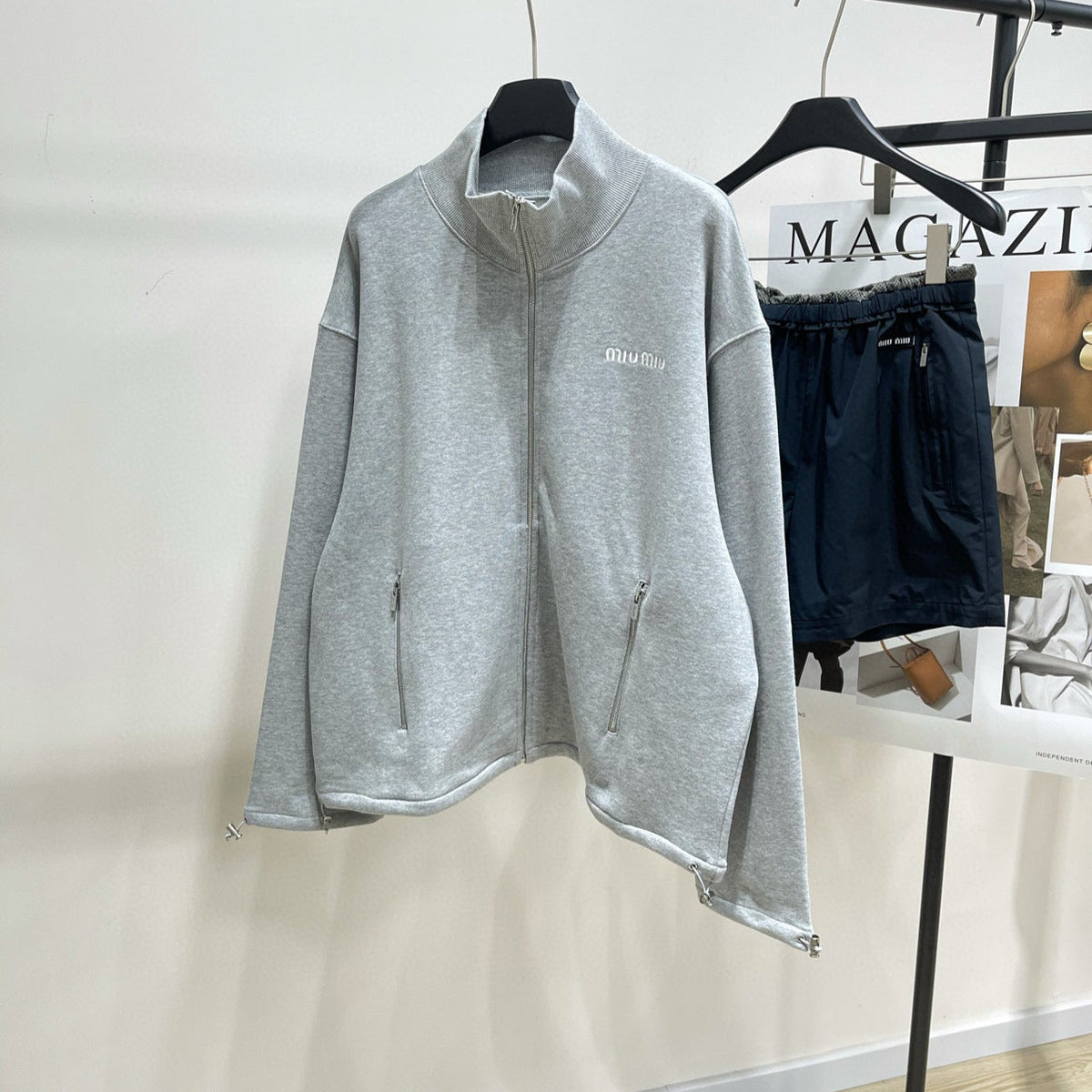Hoodies- Miu M Zip Sweatshirt Comfortable Luxury Streetwear Hoodie