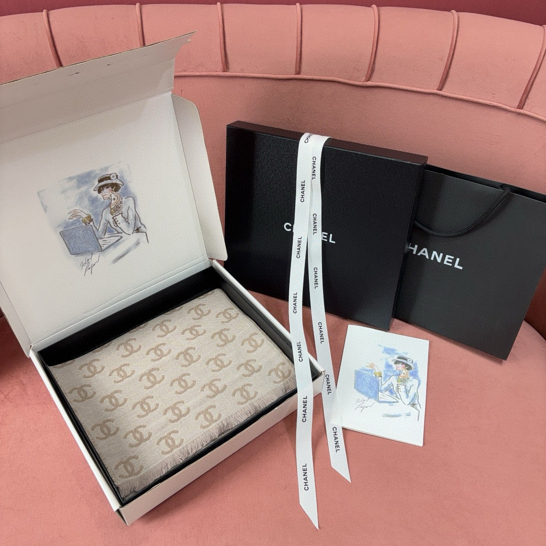 Chanel Scarves- Chanel Scarf Elegant Everyday Designer Scarf