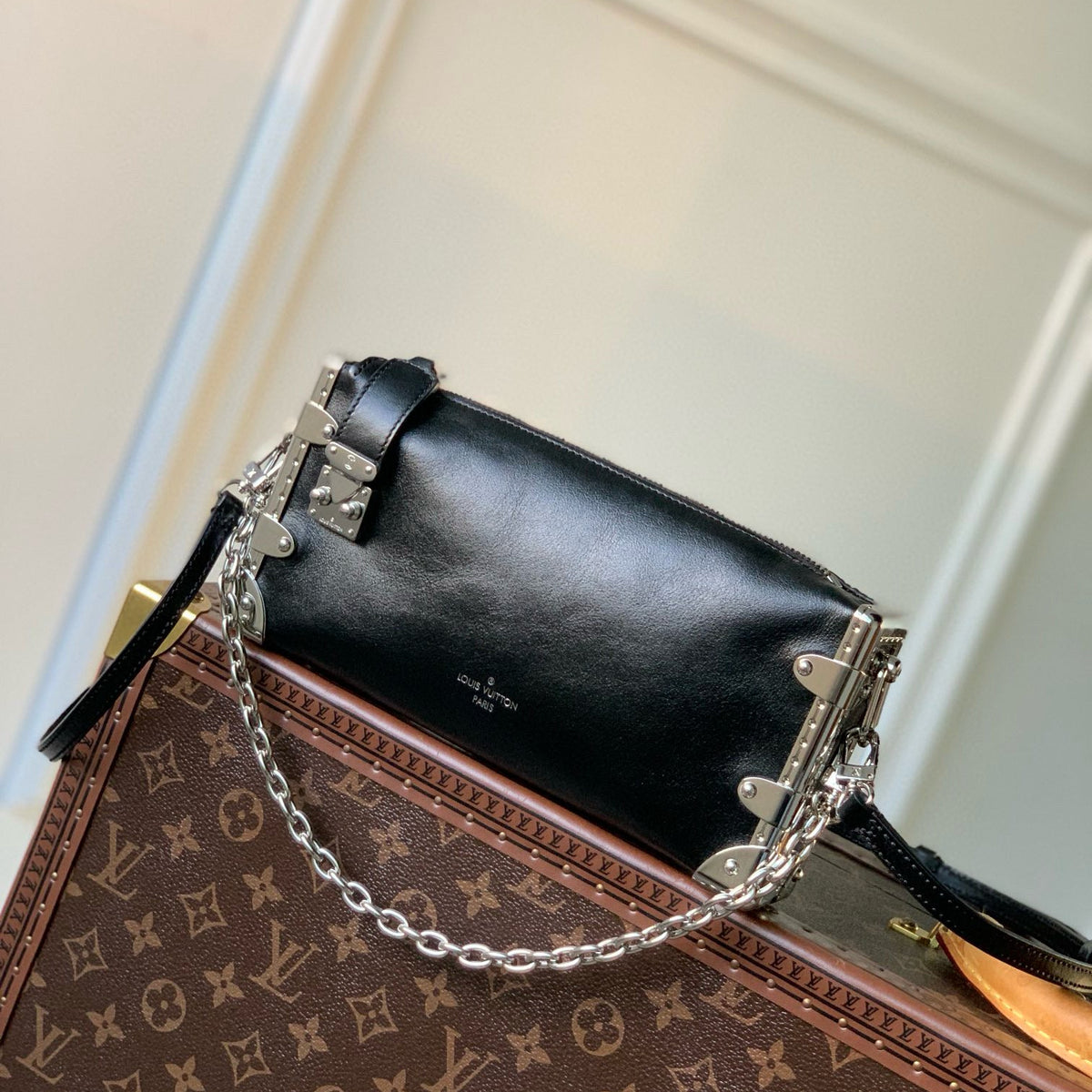 Louis Vuitton Bags- Louis Vuitton Lou Slim Trunk Bag Premium Designer Shoulder Bag