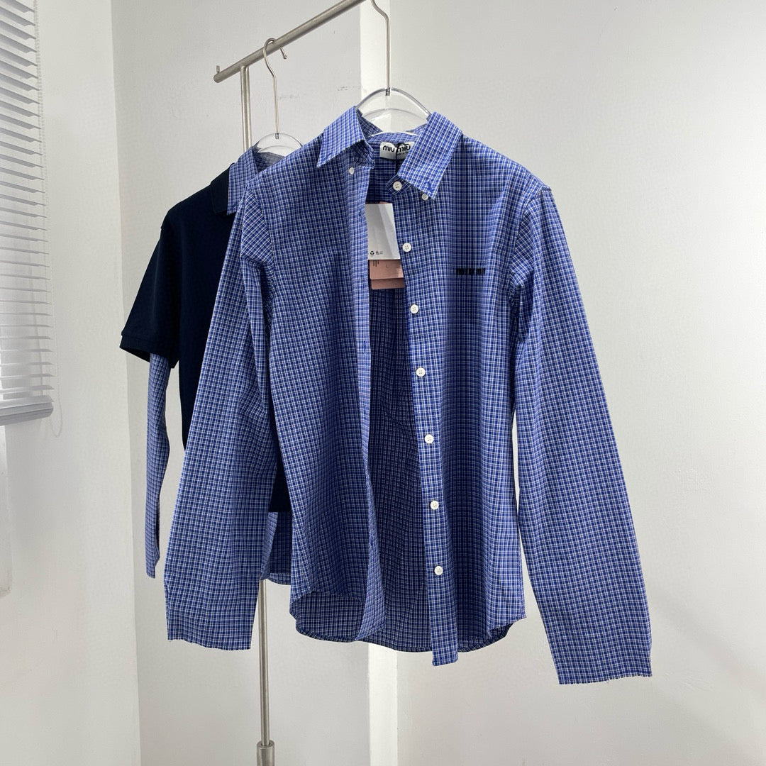 Tops- Miu M Shirt Premium Designer Casual Top