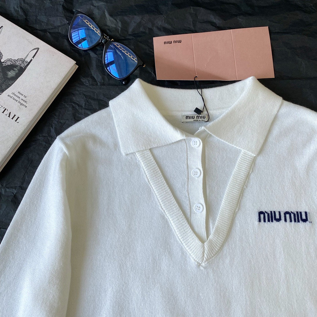 Sweaters- Miu M Jumper Premium Casual Designer Knitwear
