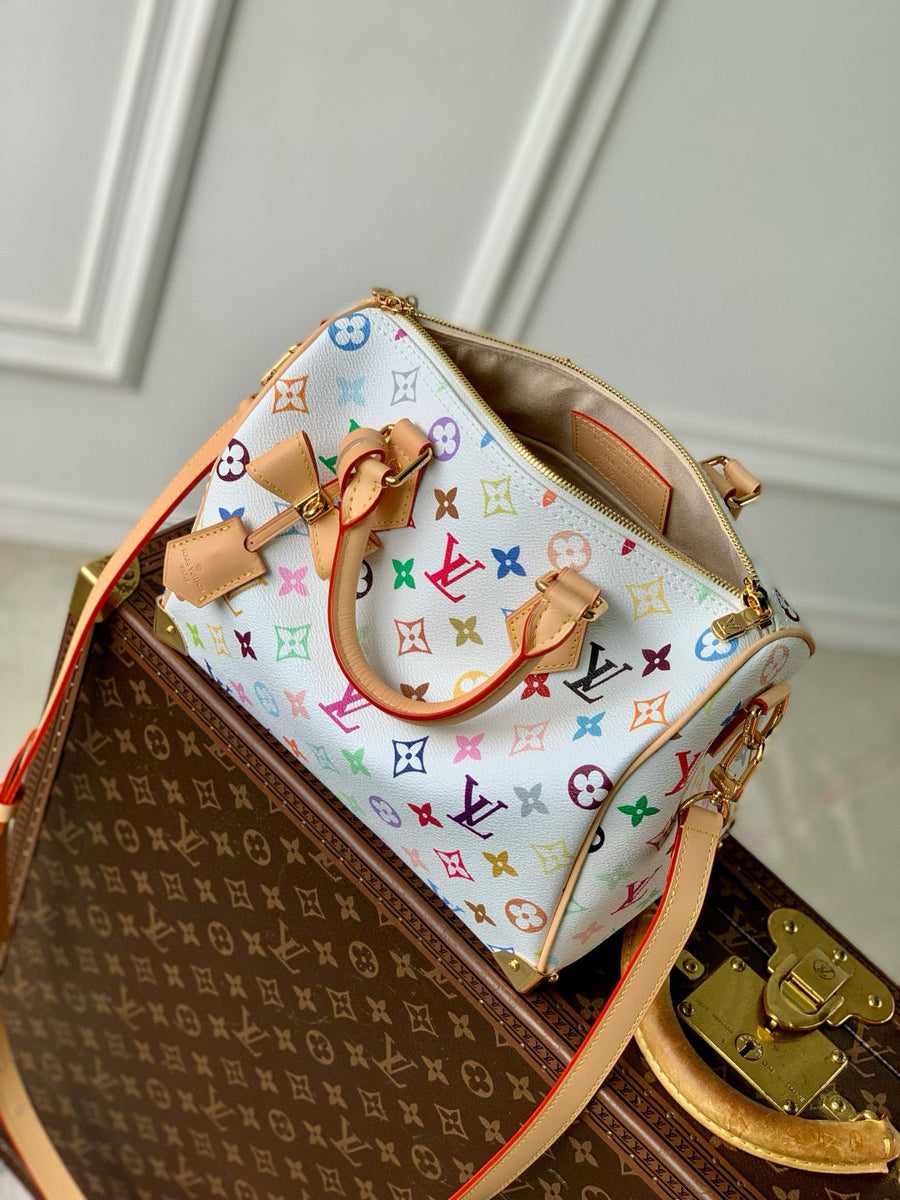 Louis Vuitton Bags- Louis Vuitton Lou x Murakami Speedy 25 Bag Luxury Designer Leather Handbag