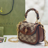 Interior view of Gucci Handbag with organised compartments
