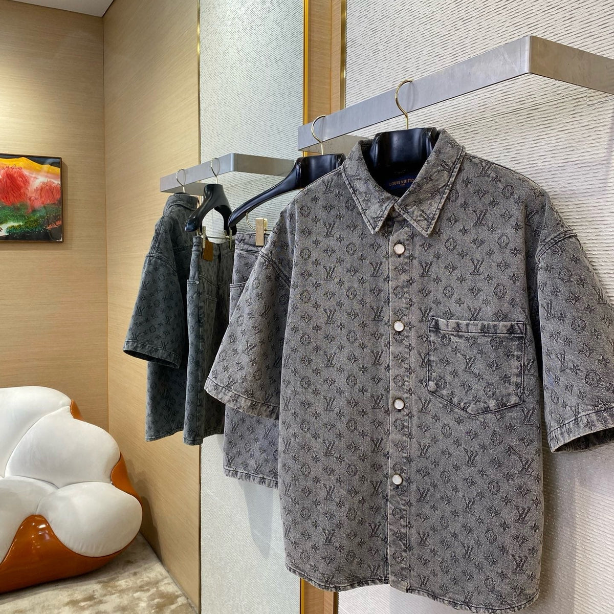 Louis Vuitton Tops- Louis Vuitton Lou Denim Shirt Elegant Everyday Designer Top