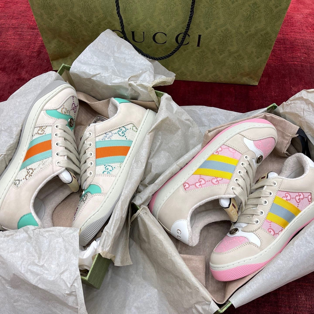 Gucci Shoes- Gucci Screener Leather Sneakers Comfortable Everyday Designer Shoes
