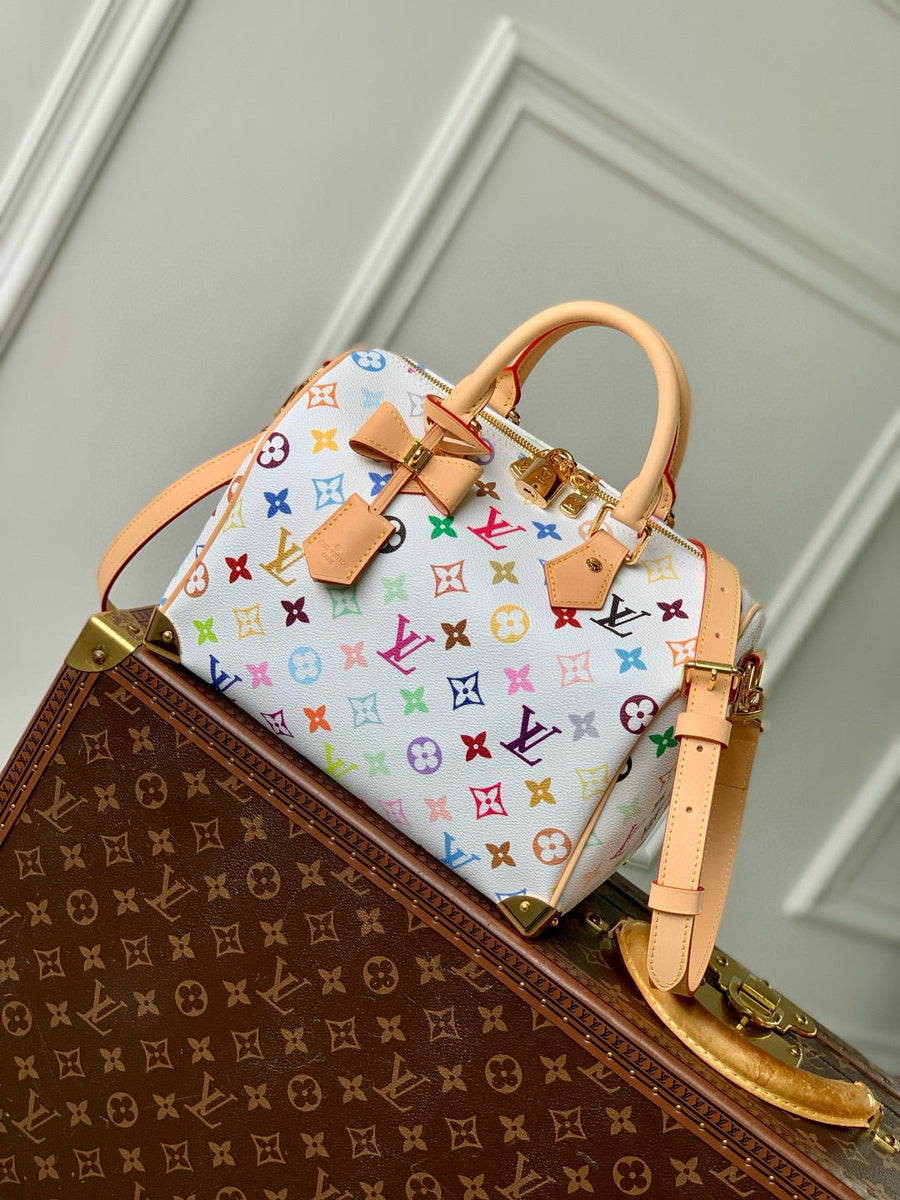Louis Vuitton Bags- Louis Vuitton Lou x Murakami Speedy 25 Bag Luxury Designer Leather Handbag