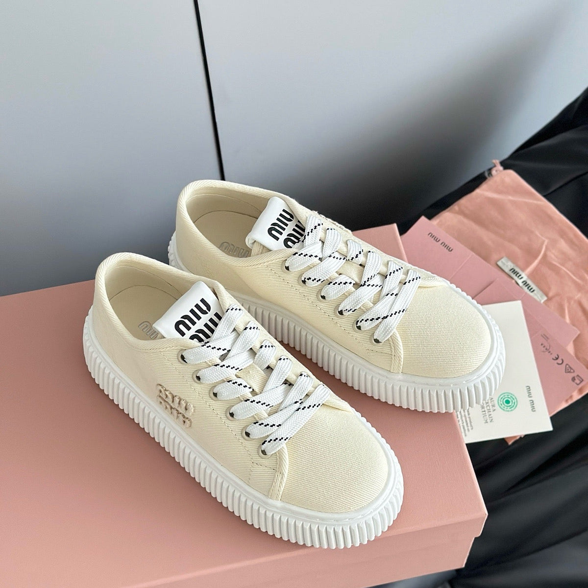 Shoes- Miu M Trainers Comfortable Everyday Designer Shoes