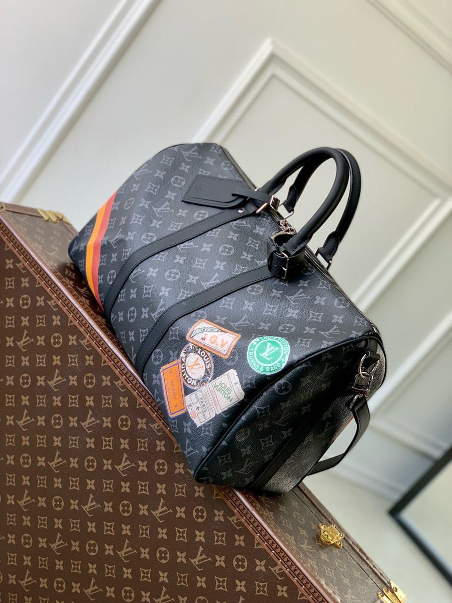 Louis Vuitton Bags- Louis Vuitton Lou Keepall Bandoulière 50 Bag Elegant Everyday Designer Handbag