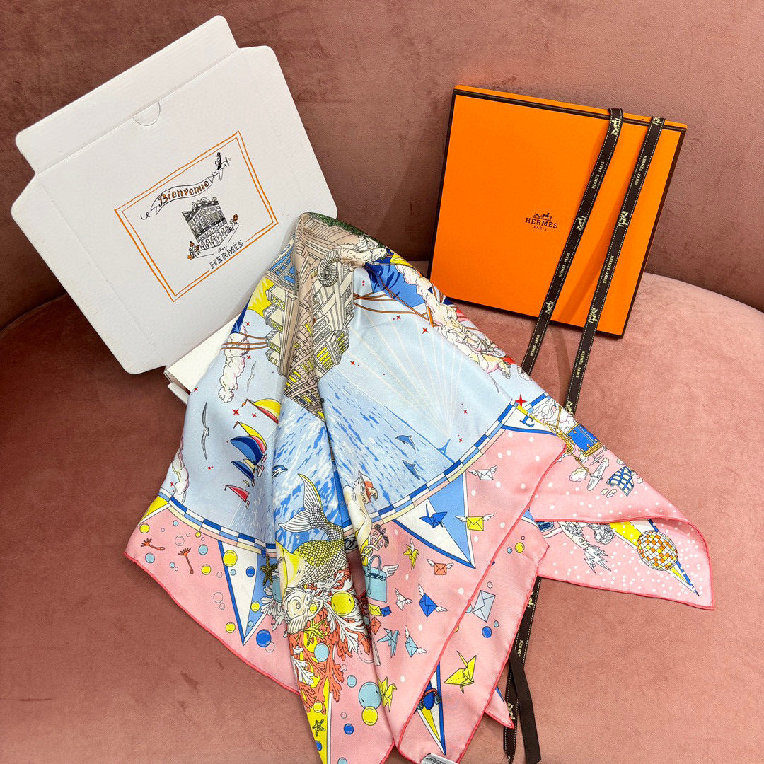 Accessories- Herm Scarve Luxury Designer Fashion Accessory