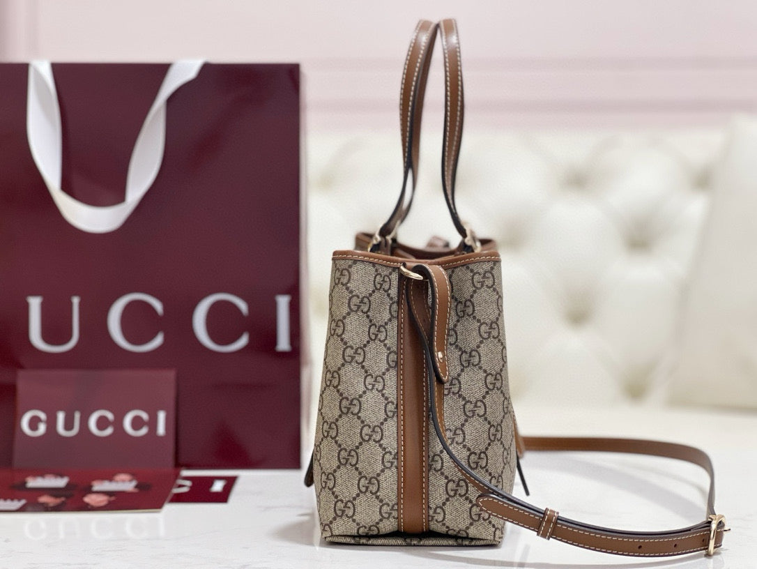 Gucci Emblem Small Tote Bag – luxury designer tote bag at Velouxe
