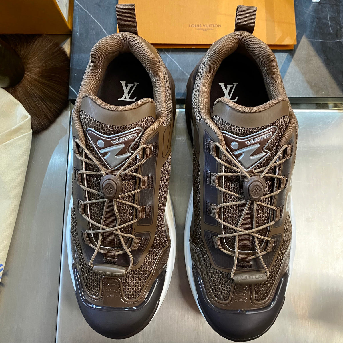 Louis Vuitton Shoes- Louis Vuitton Lou Runner Tatic Sneaker Premium Designer Casual Shoes