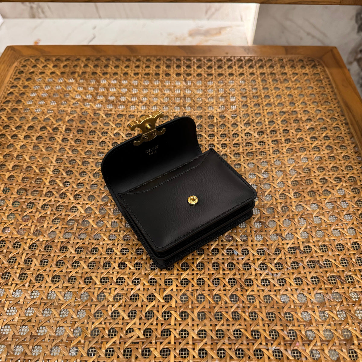 Wallets- Cel Business Card Holder Triomphe Premium Leather Designer Wallet