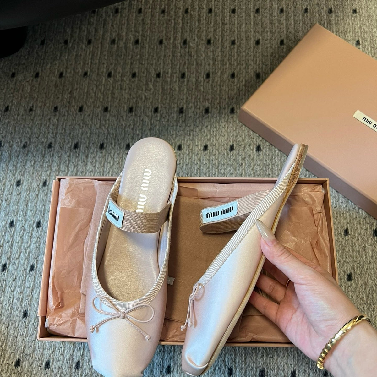Shoes- Miu M Ballerina Flats Luxury Lifestyle Designer Footwear