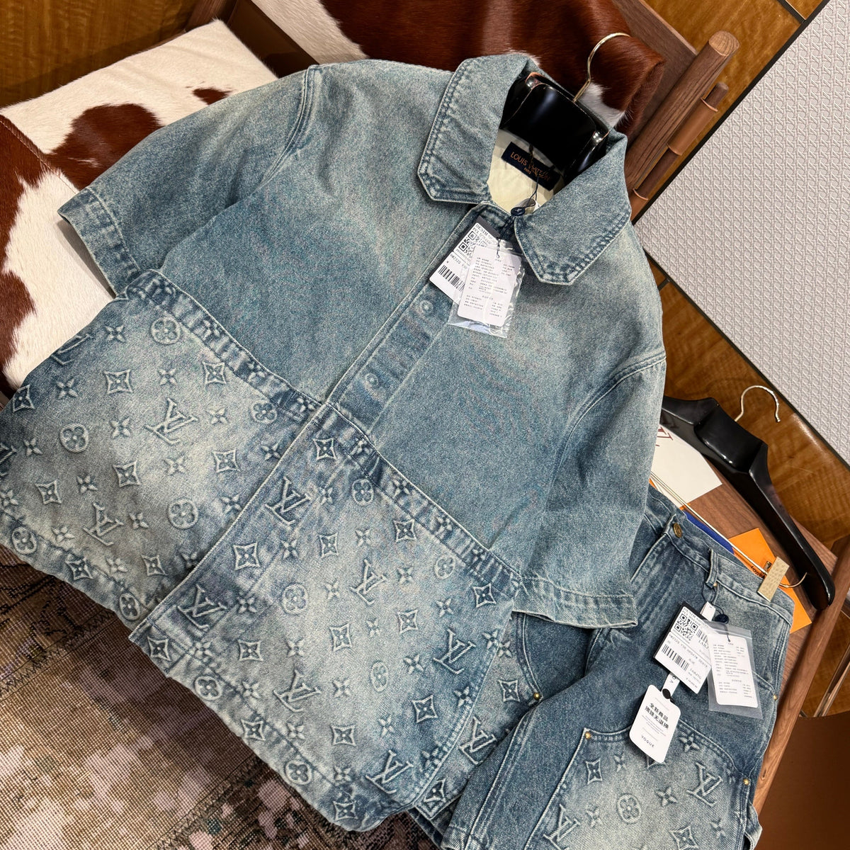 Louis Vuitton Tops- Louis Vuitton Lou Denim Shirt Premium Designer Casual Top