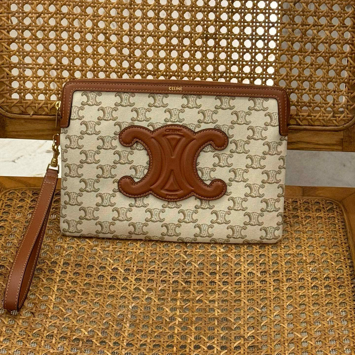 Bags- Cel Small Pouch With Strap Luxury Designer Leather Handbag