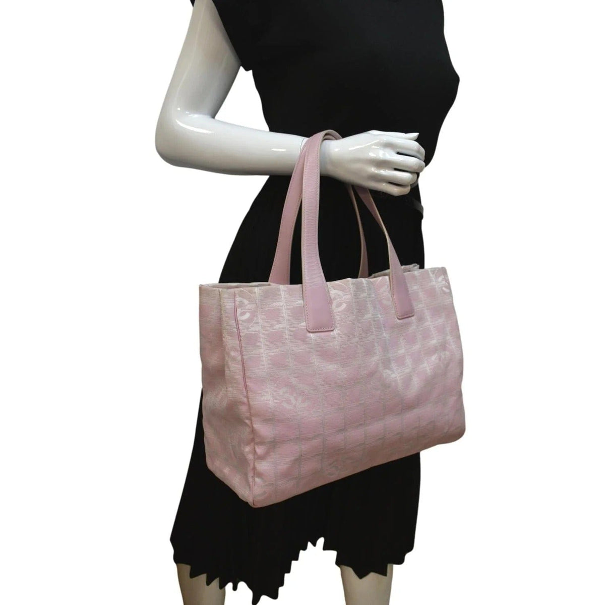 Chanel Bags Chanel Logo Travel Line Large Nylon Tote Bag Light Pink Premium Designer Shoulder Bag