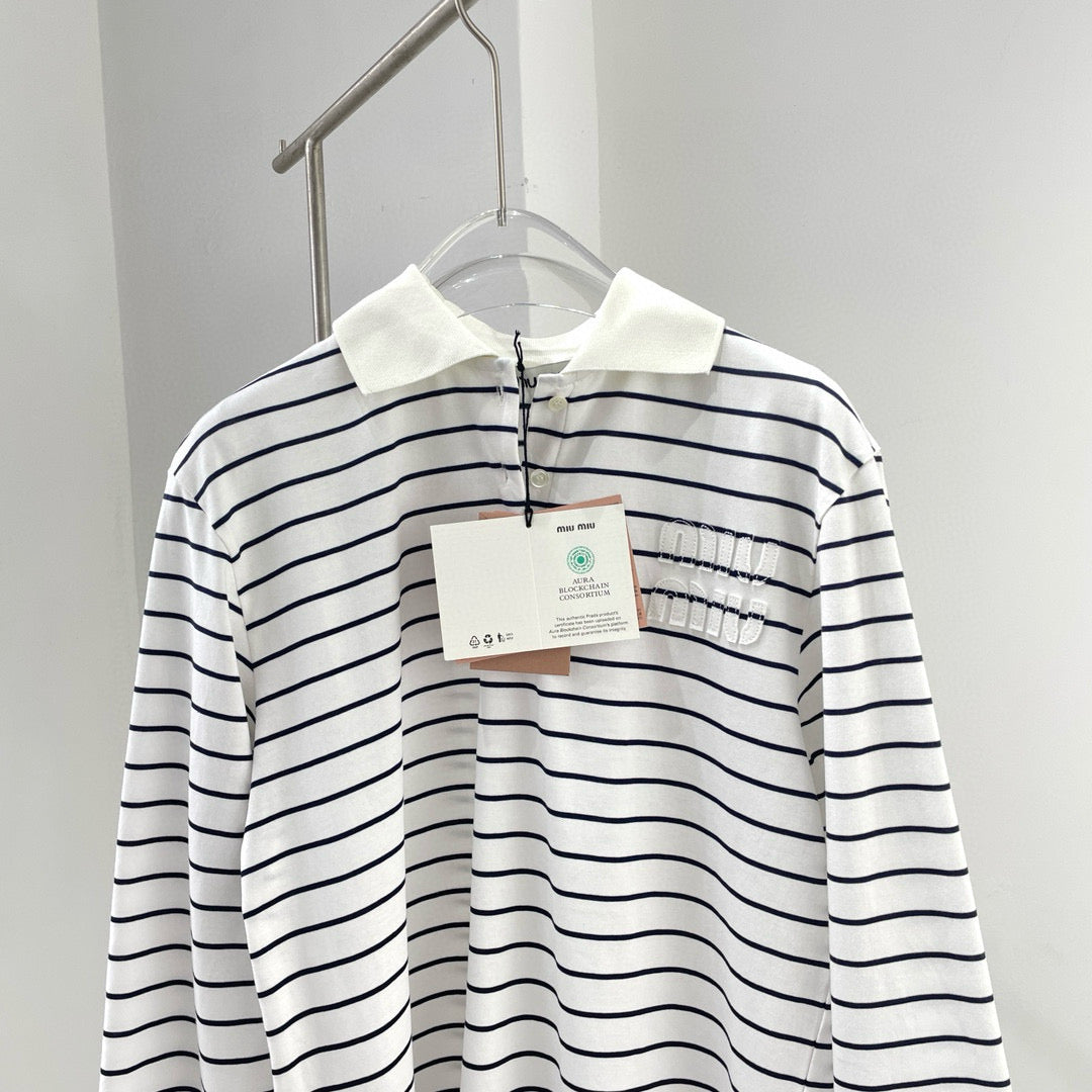 Tops- Miu M Shirt Elegant Everyday Designer Top