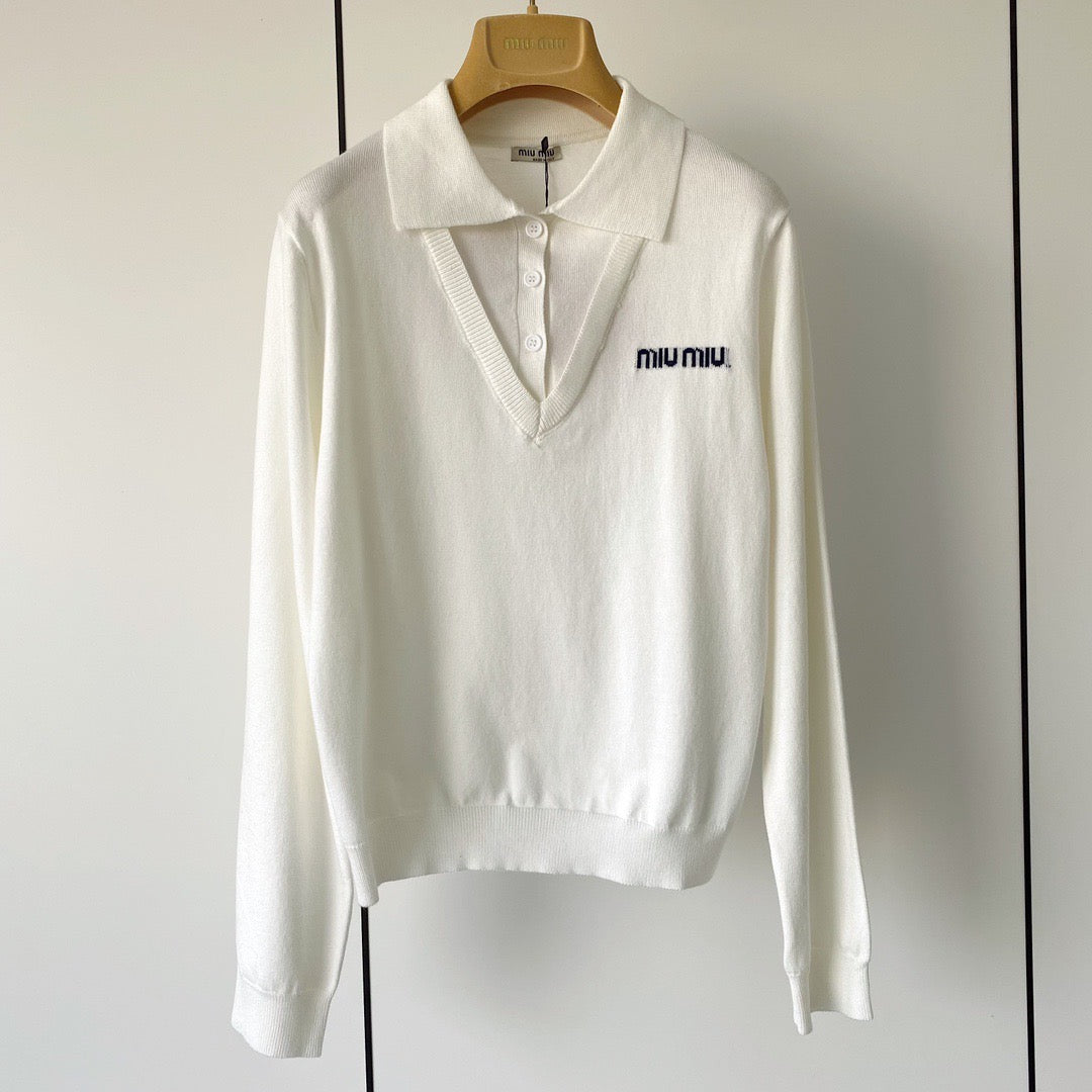 Sweaters- Miu M Jumper Premium Casual Designer Knitwear