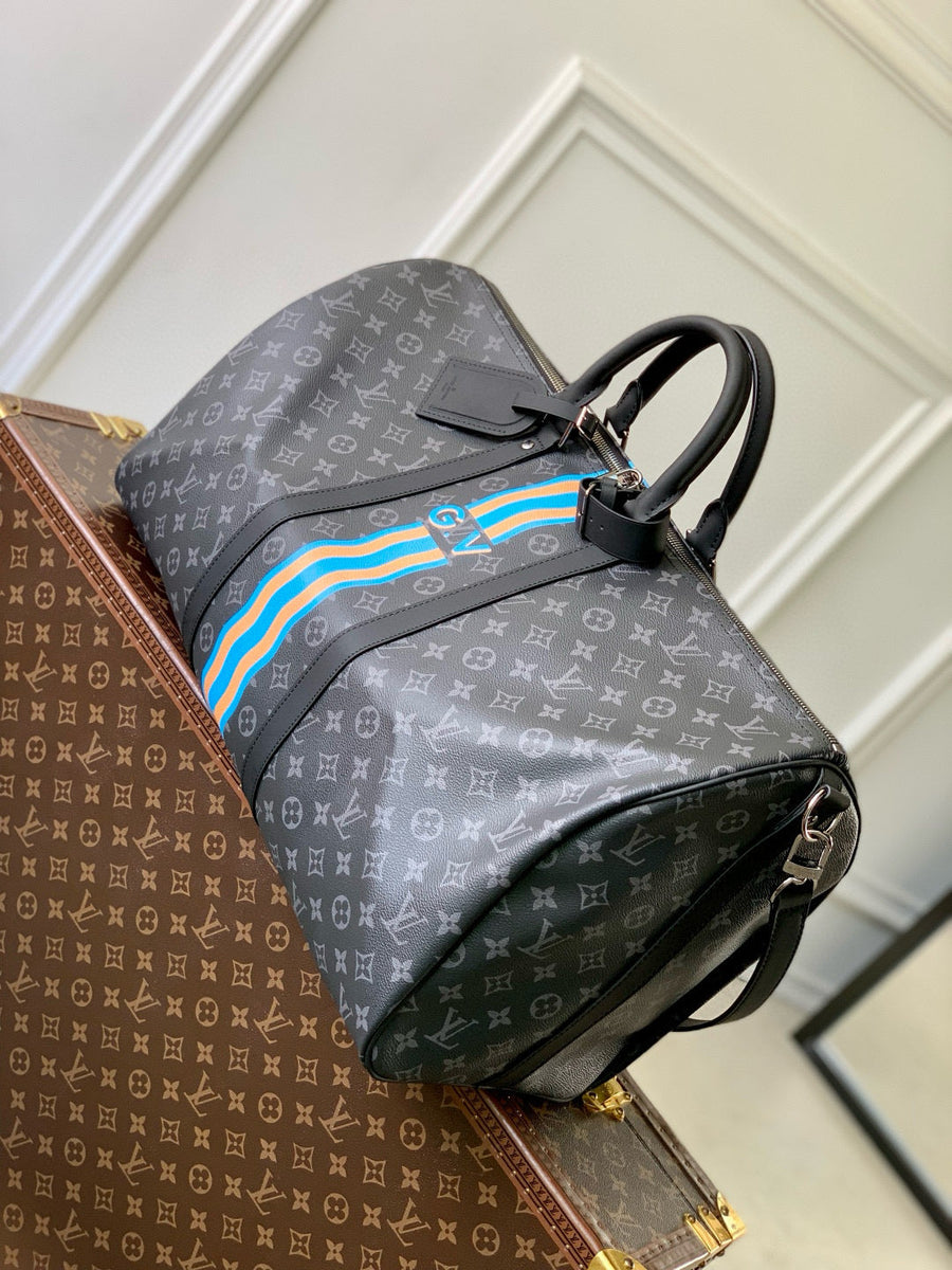 Louis Vuitton Bags- Louis Vuitton Lou Personalised Keepall Bandoulière 50 Bag Luxury Designer Leather Handbag