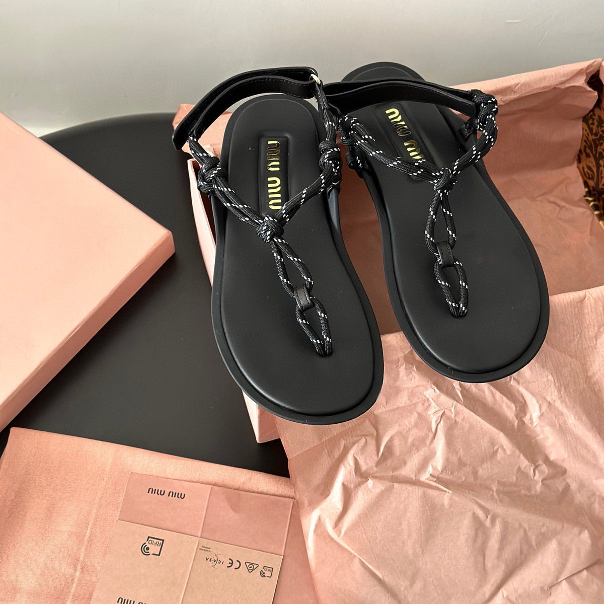 Shoes- Miu M Sandals Premium Designer Casual Shoes