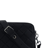 Close-up of Bottega Veneta cross body bags hardware and fine stitching