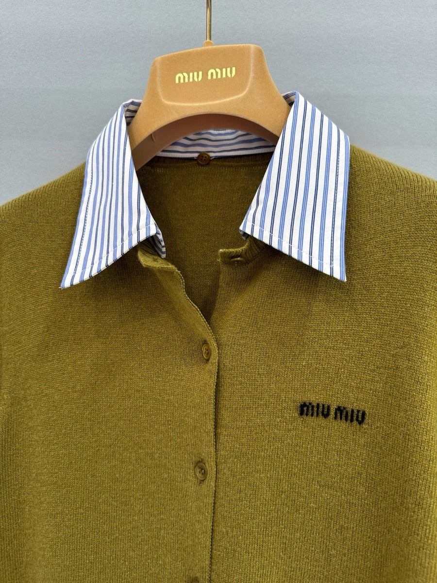 Sweaters? Miu M Cardigan Luxury Designer Knit Sweater