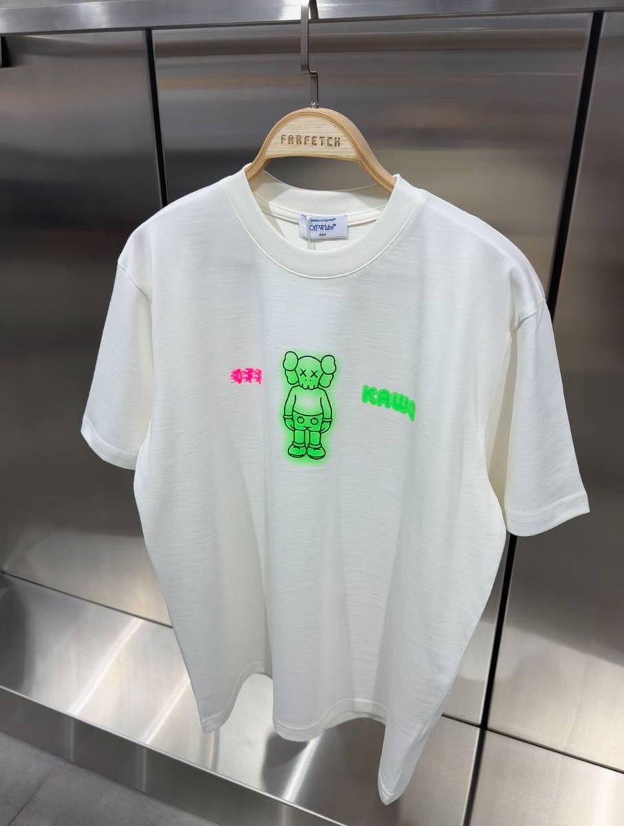 T-Shirts- Off W x Kaws T-shirt Nd Premium Designer Cotton T-Shirt