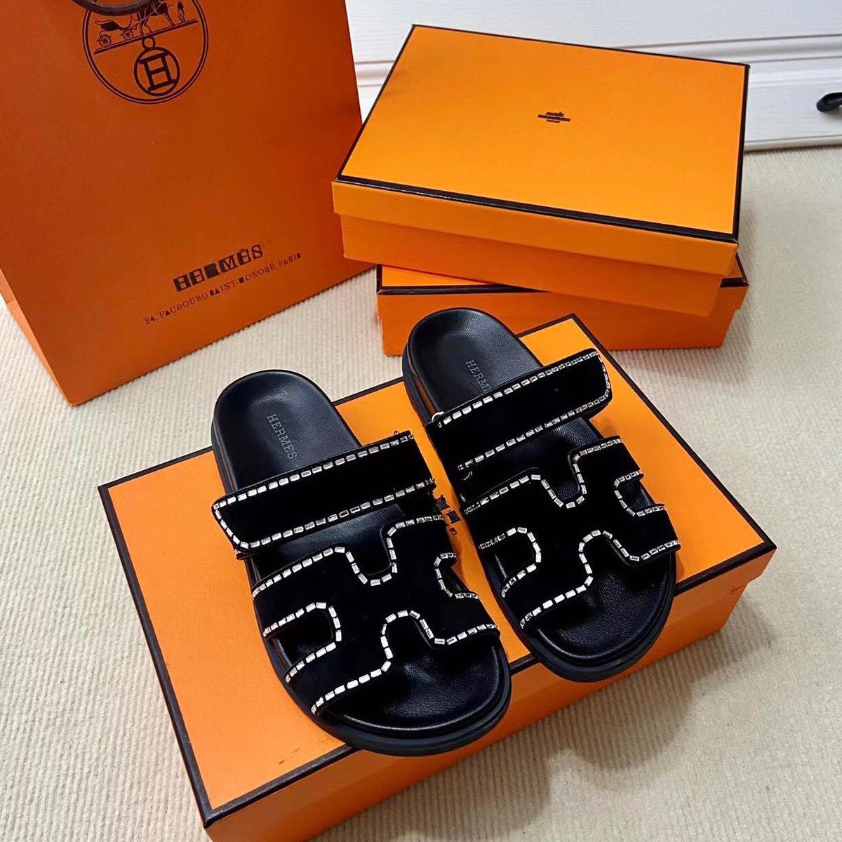 Shoes- Herm Chypre Sandals Premium Designer Casual Shoes