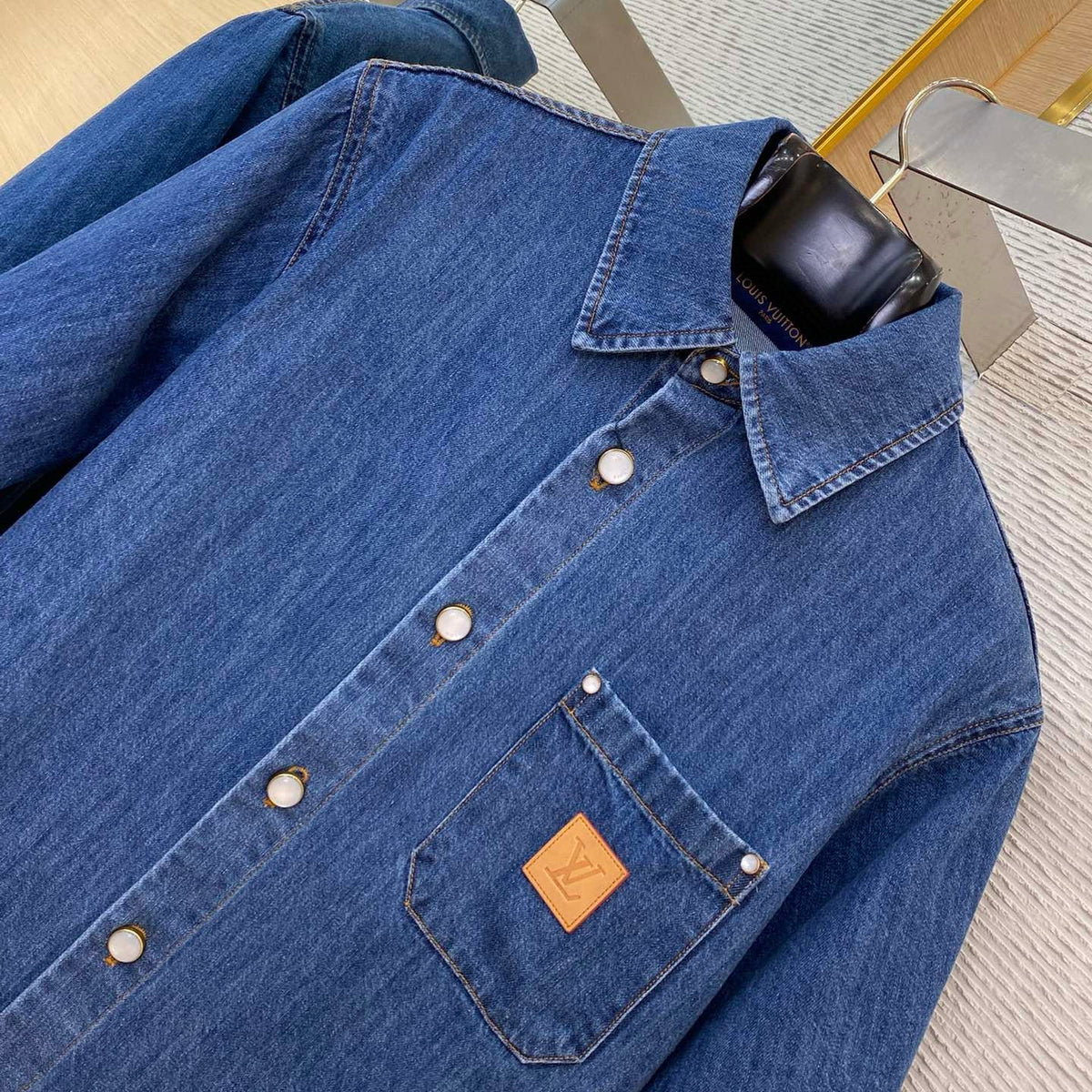 Louis Vuitton Tops- Louis Vuitton Lou Denim Shirt Elegant Everyday Designer Top