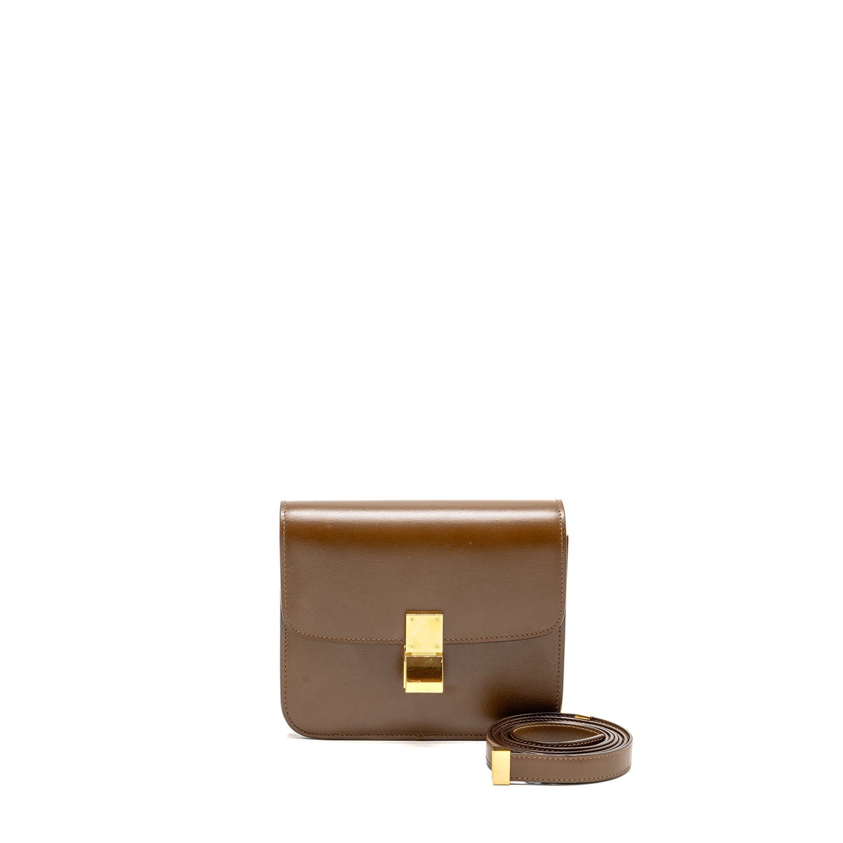 Celine Bags? Celine Small Classic Box Bag Calfskin CAmel GHW Elegant Everyday Designer Handbag