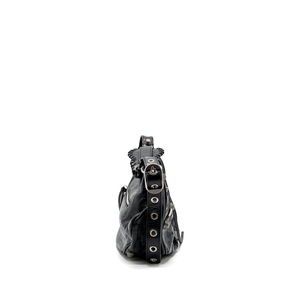 Balenciaga authentic luxury handbag Black leather craftsmanship