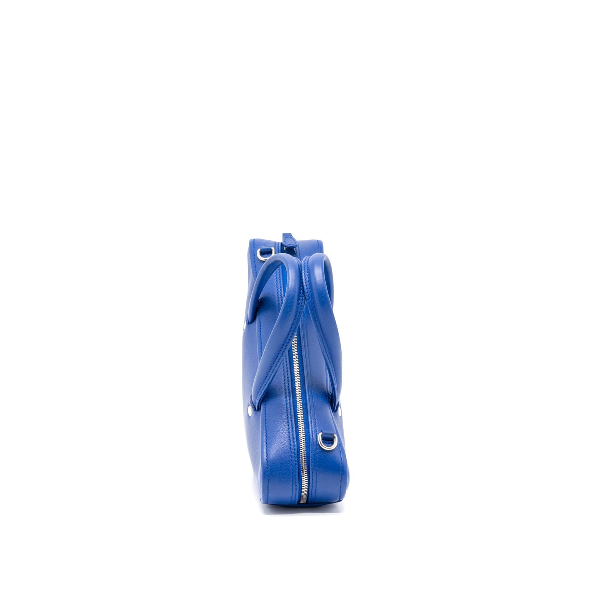 Side view of Balenciaga handbag Blue premium designer bag
