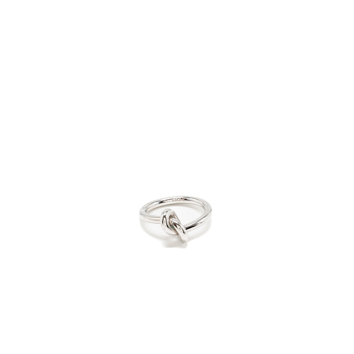 Celine Jewellery? Celine Size 52 Knot Ring Brass Rhodium Silver Tone Luxury Designer Statement Jewellery