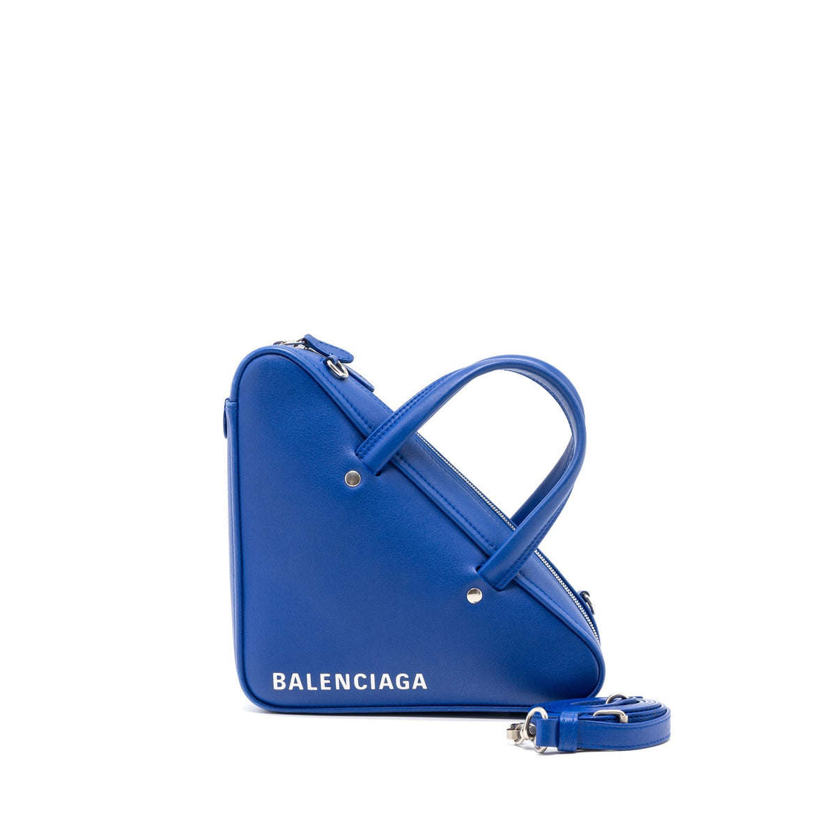 Balenciaga women's handbag Blue luxury designer calf
