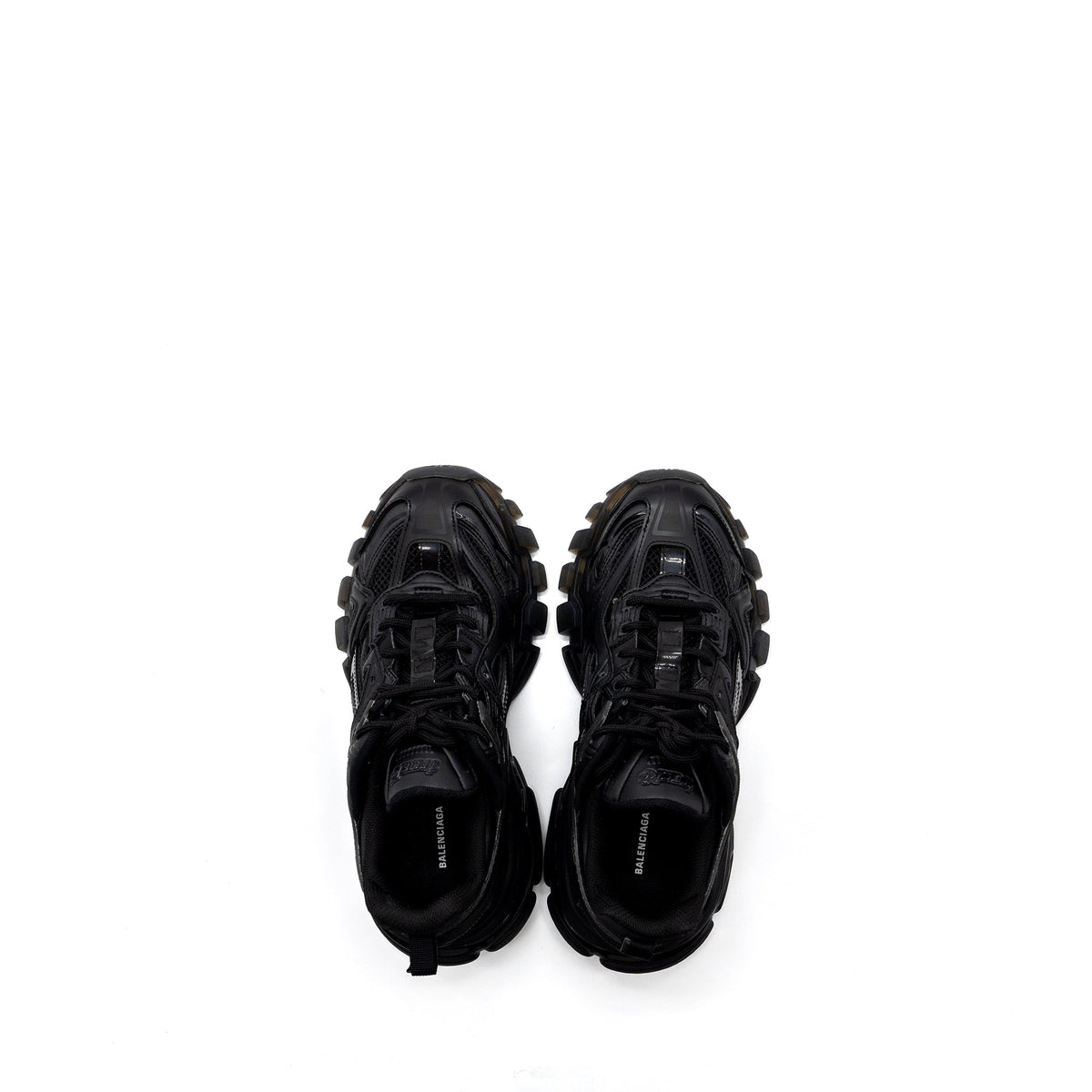 Side view of Balenciaga shoe Black premium designer bag