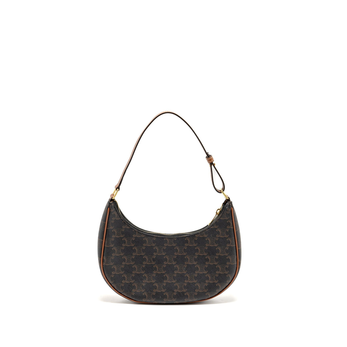 Celine Bags? Celine Ava Bag Triomphe canvas Calfskin tan GHW Luxury Designer Leather Handbag