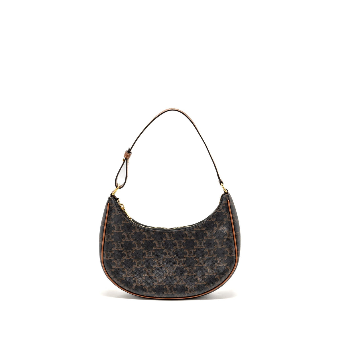 Celine Bags? Celine Ava Bag Triomphe canvas Calfskin tan GHW Luxury Designer Leather Handbag